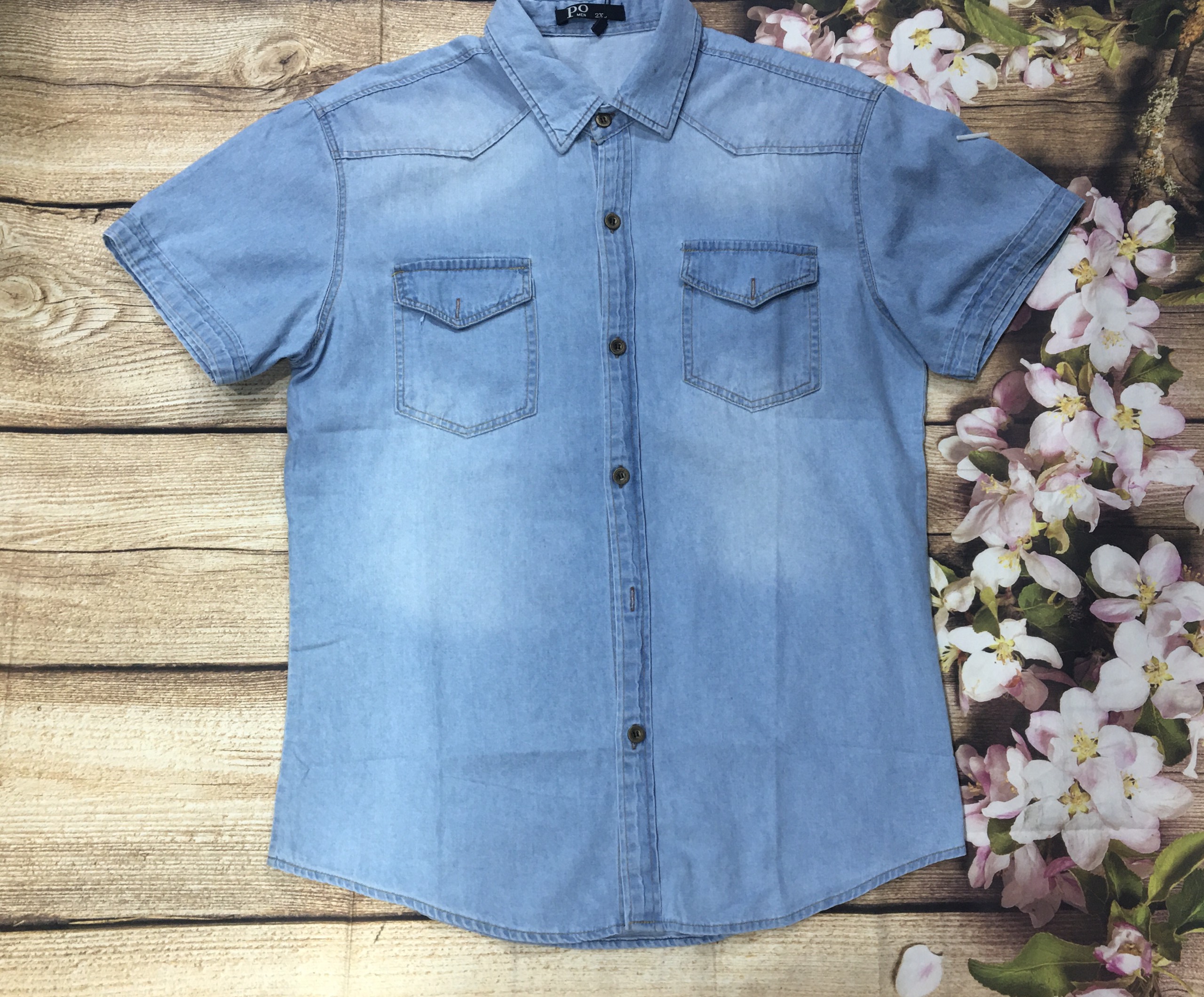 [HCM]HOT áo sơ mi jean ngắn tay hàng cotton 100% mền mịn (FJH235)