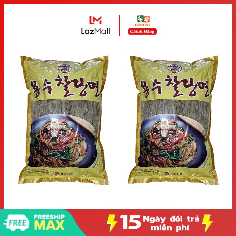 Combo 2 gói miến khoai lang khô hàn quốc yongsoo 1kg - thương hiệu nong woo