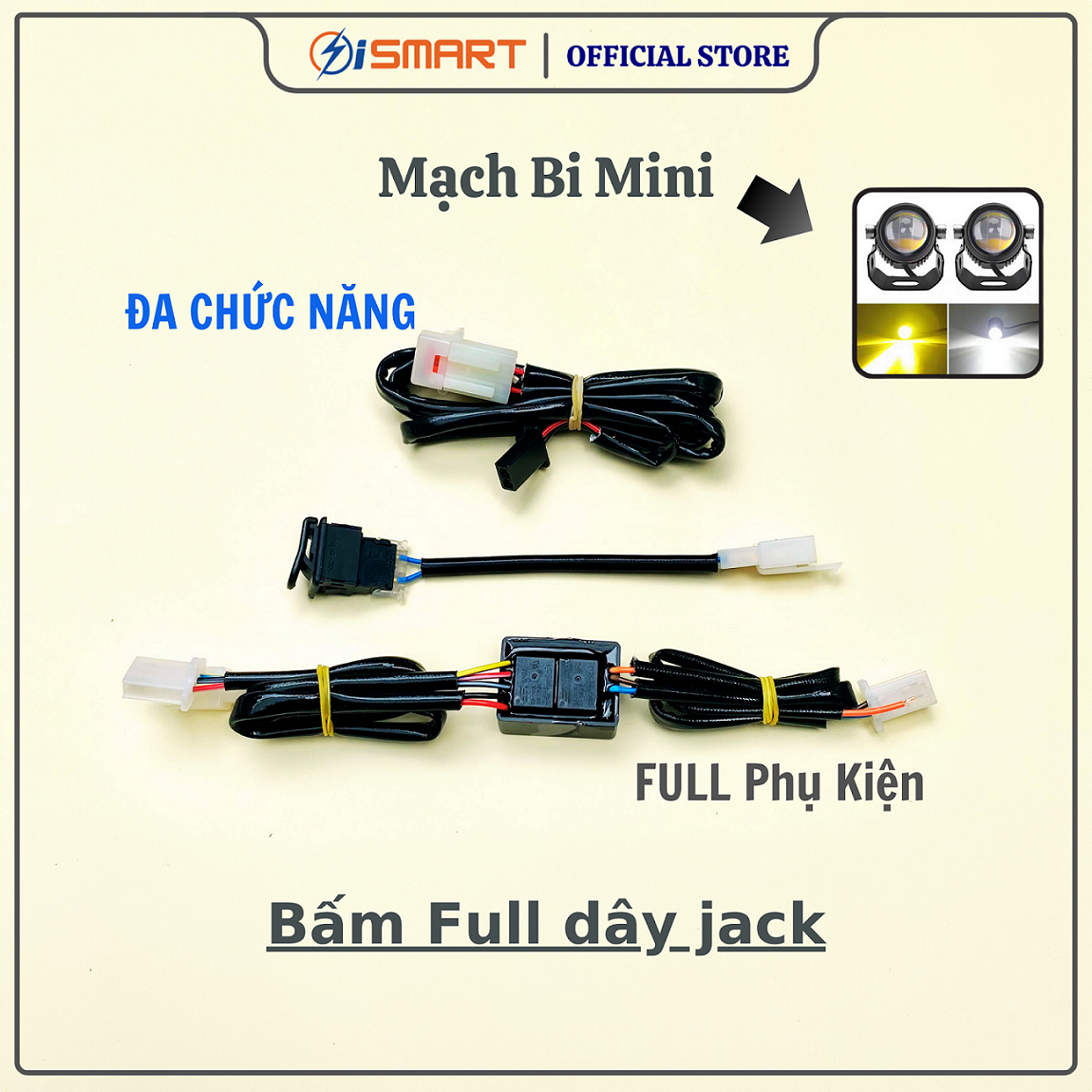 Mạch Bi Mini Passing đèn trợ sáng Bi Mini Vàng/Trắng, Mạch bimini auto passing