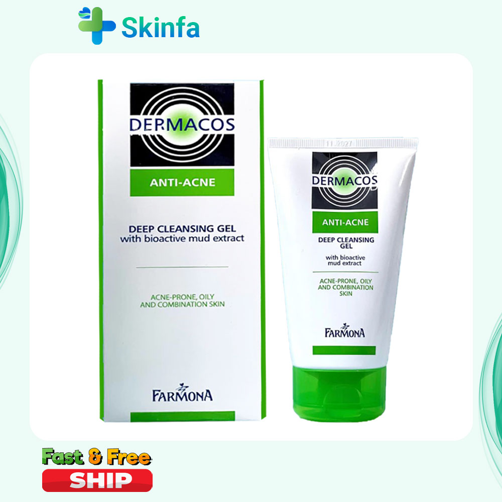  Sữa Rửa Mặt Dermacos Anti-Acne Deep Cleansing Gel 150ml - Nội Địa Ba Lan 