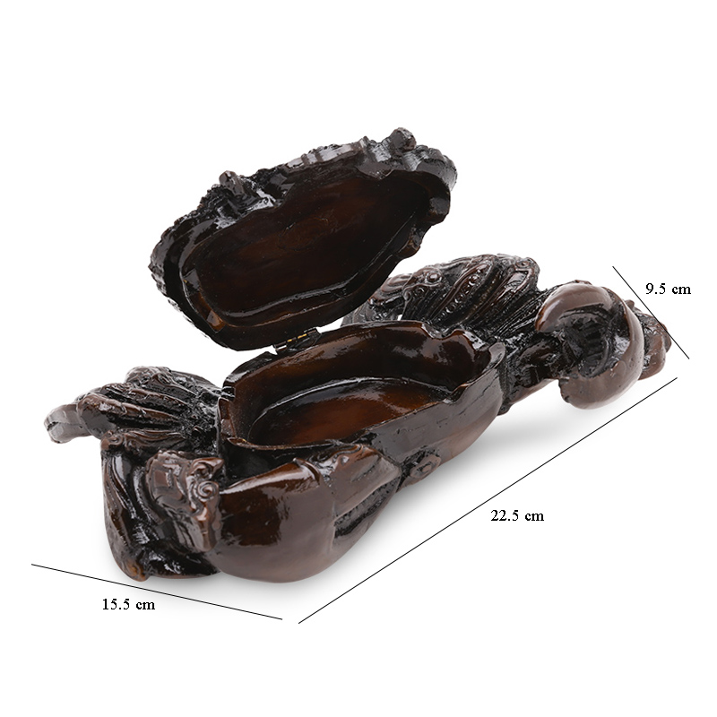 [HCM]Tượng cua bằng đá màu gỗ