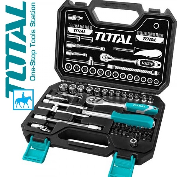 Bộ tuýp 45 công cụ đa năng 1/4" 4-14mm total tht141451