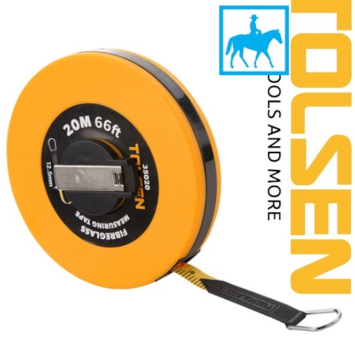 Thước cuộn 20 mét 66ft 12.3mm fiberglass measuring tape tolsen 35020