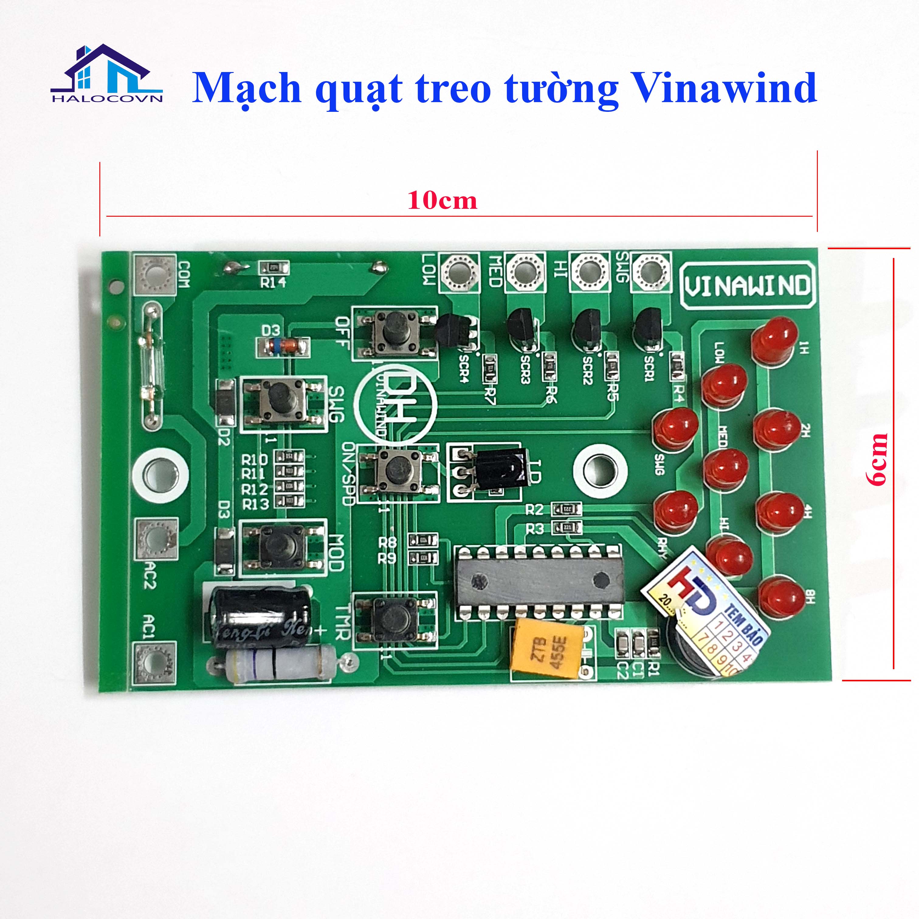 Mạch quạt treo tường vinawind và khiển
