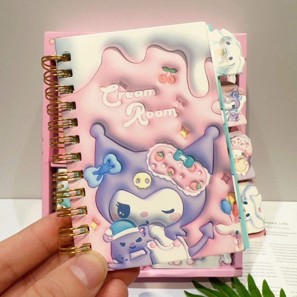 Sổ tay lò xo sổ bìa 3d cute a7 nhỏ gọn tiện dụng