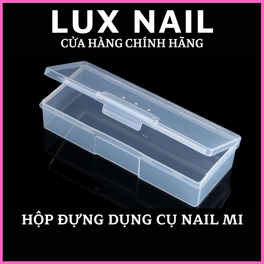 Hộp đựng dụng cụ làm móng mi, khay để dụng cụ phụ kiện nail trang điểm