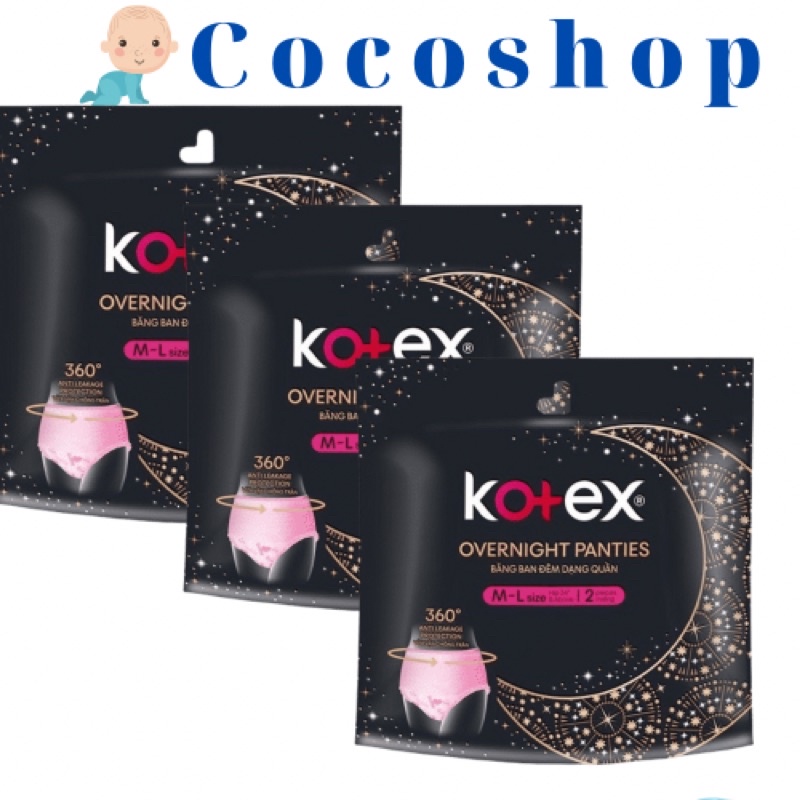 Băng vệ sinh kotex dạng quần size m/l 2 miếng