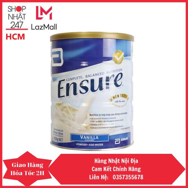 Sữa ensure úc 850g hương vani giàu dinh dưỡng
