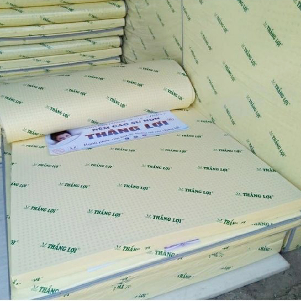 (FREE SHIP HCM ) Đệm Cao Su Non Thắng Lợi 1mx2mx10cm, Nệm Cao Su Thắng Lợi Thoáng Mát độ bền cao