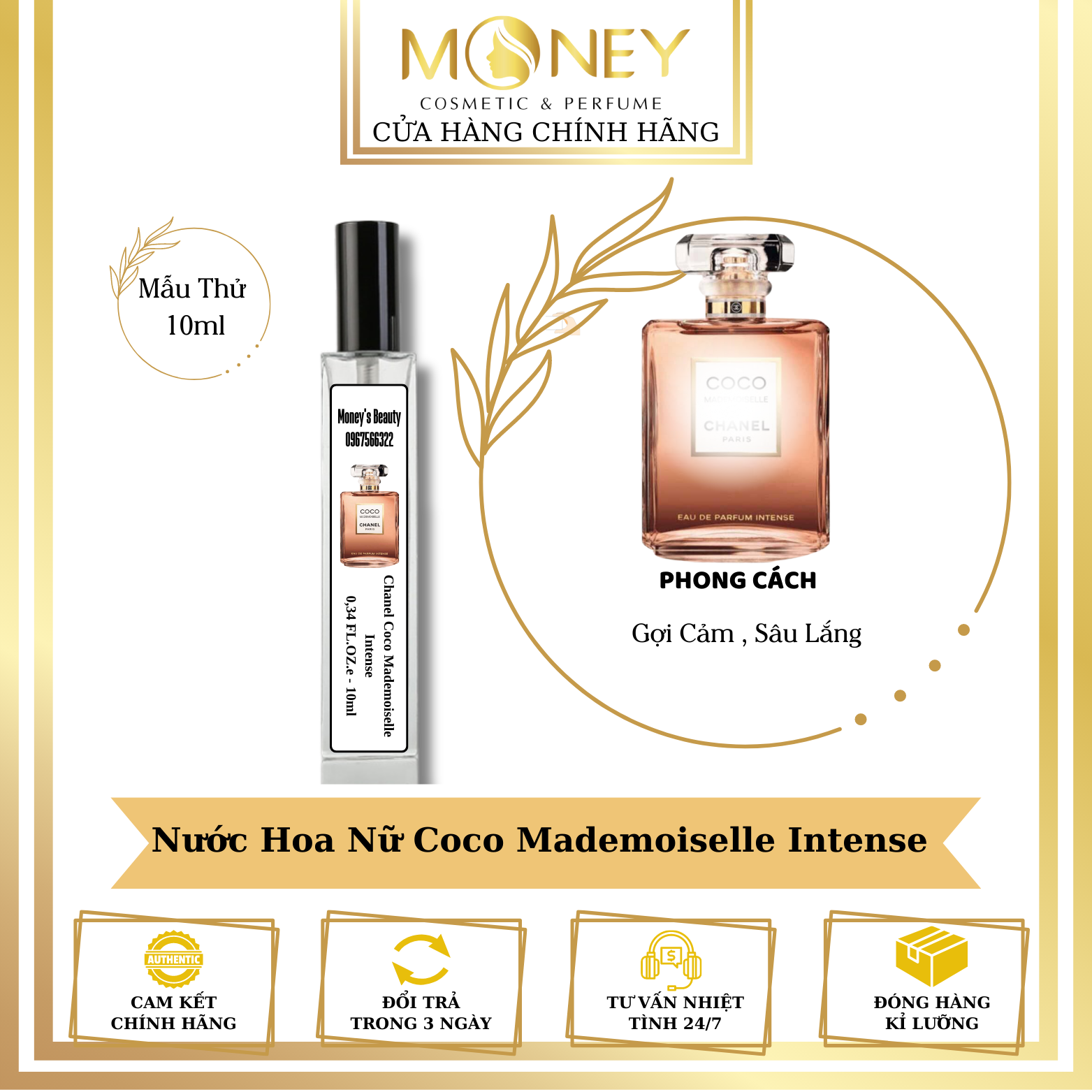 Nước Hoa Nữ Coco Mademoiselle Intense 10ml