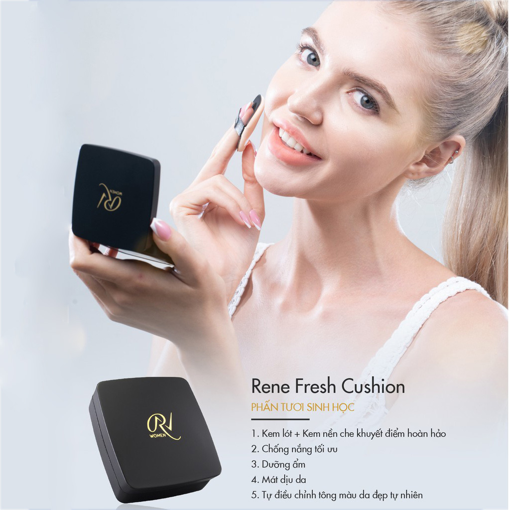 Phấn tươi sinh học cho nữ Rene Fresh Cushion SPF 50 PA+++ For Women [Màu da sáng hồng tự nhiên] - USA
