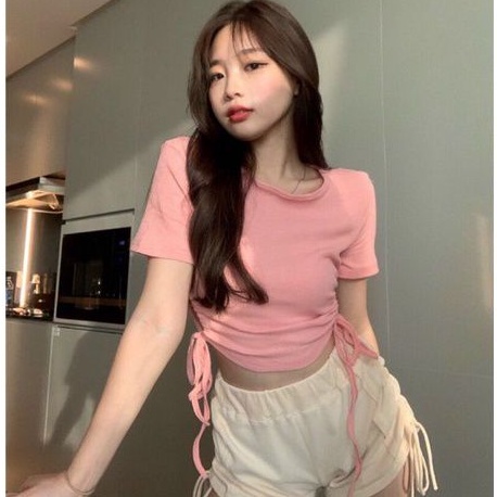 Áo croptop rút dây 2 bên đẹp mê ly