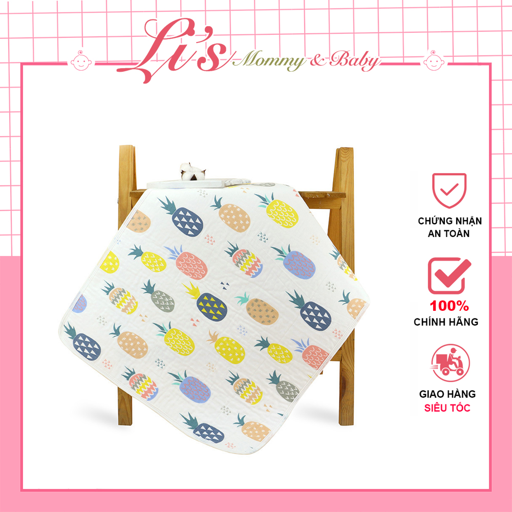Tấm lót chống thấm cho bé Organic 4 lớp size lớn 50x70cm thay bỉm trải giường cho bé sơ sinh Mã L65