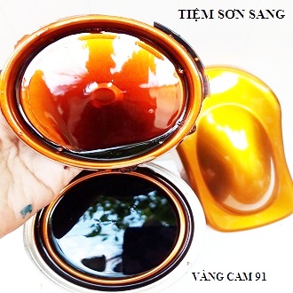 1 lạng màu vàng cam candy 91 cho ô tô, xe máy màu sắc sang trọng, bóng đẹp, quý phái