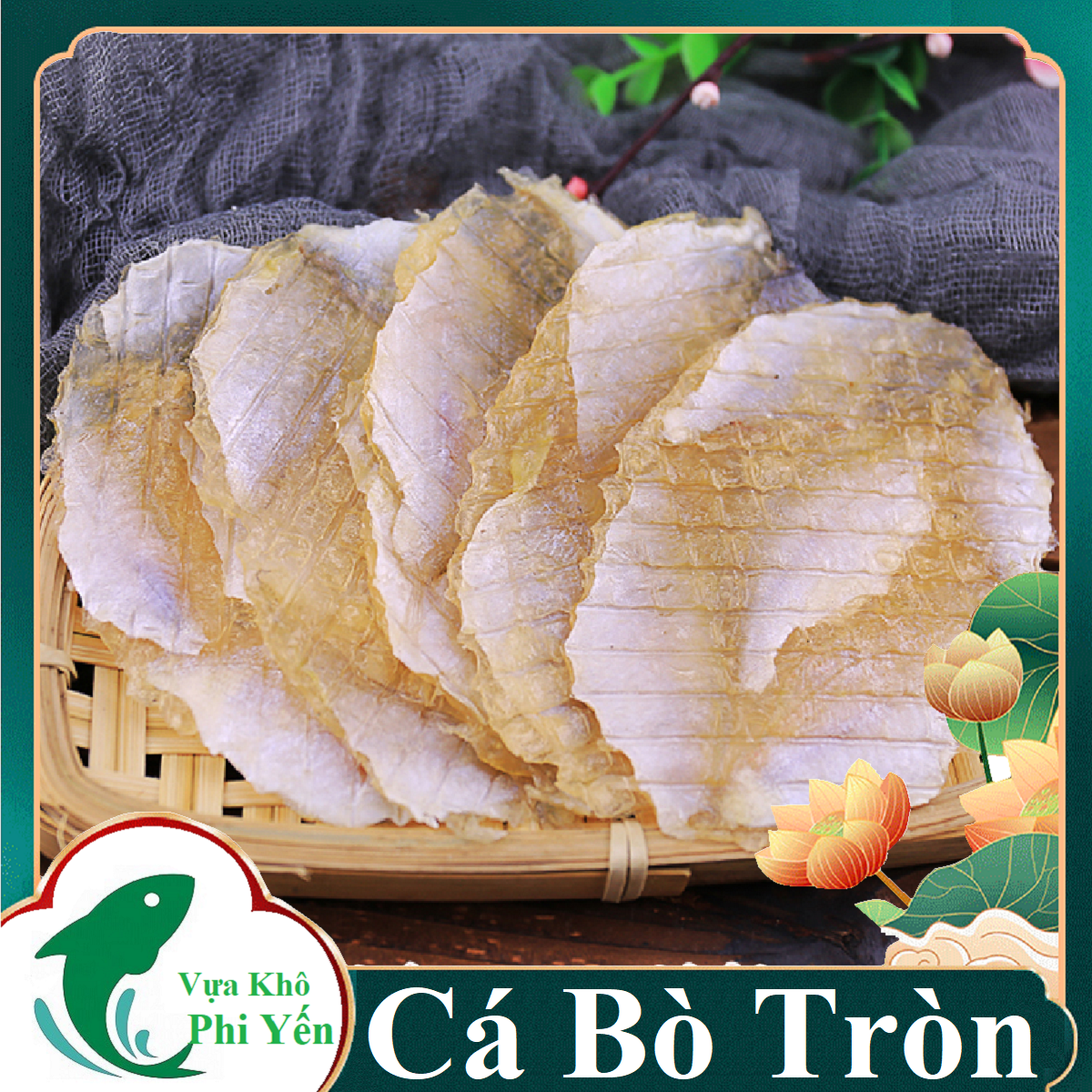 1kg khô cá bò tròn xoe cánh hoa đẹp mới hương vị ngon tự nhiên- vựa khô phi yến