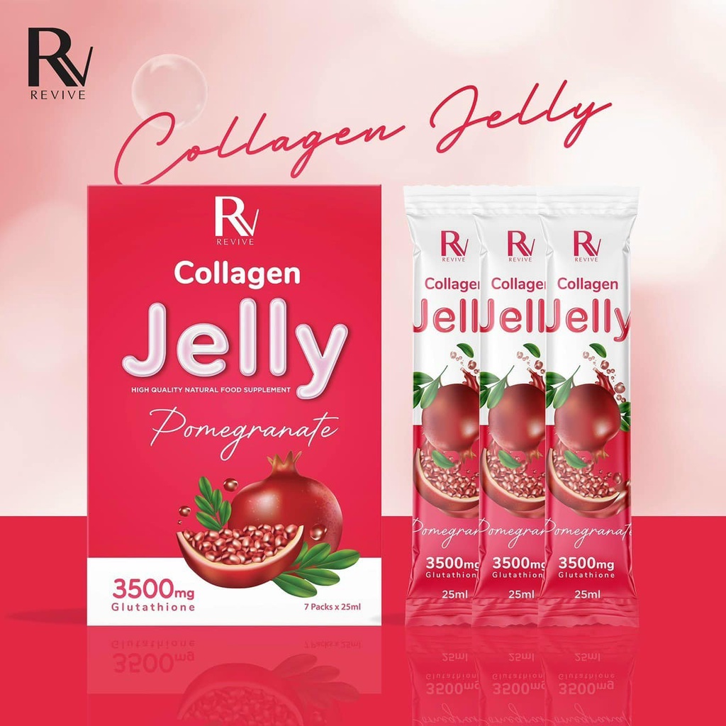 Thạch Collagen Lựu Jelly Thụy Sĩ, Thạch Trắng Da Jelly