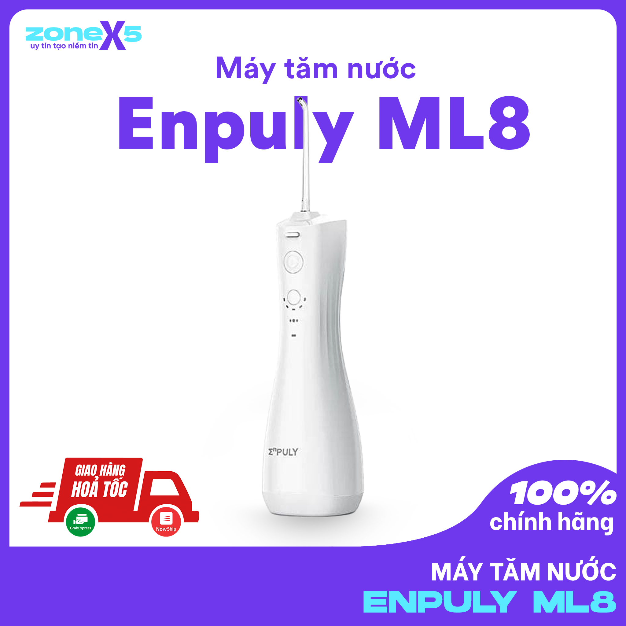 Máy tăm nước Xiaomi Enpuly ML8 - Pin 30 ngày, chống nước, bình chứa 250ml