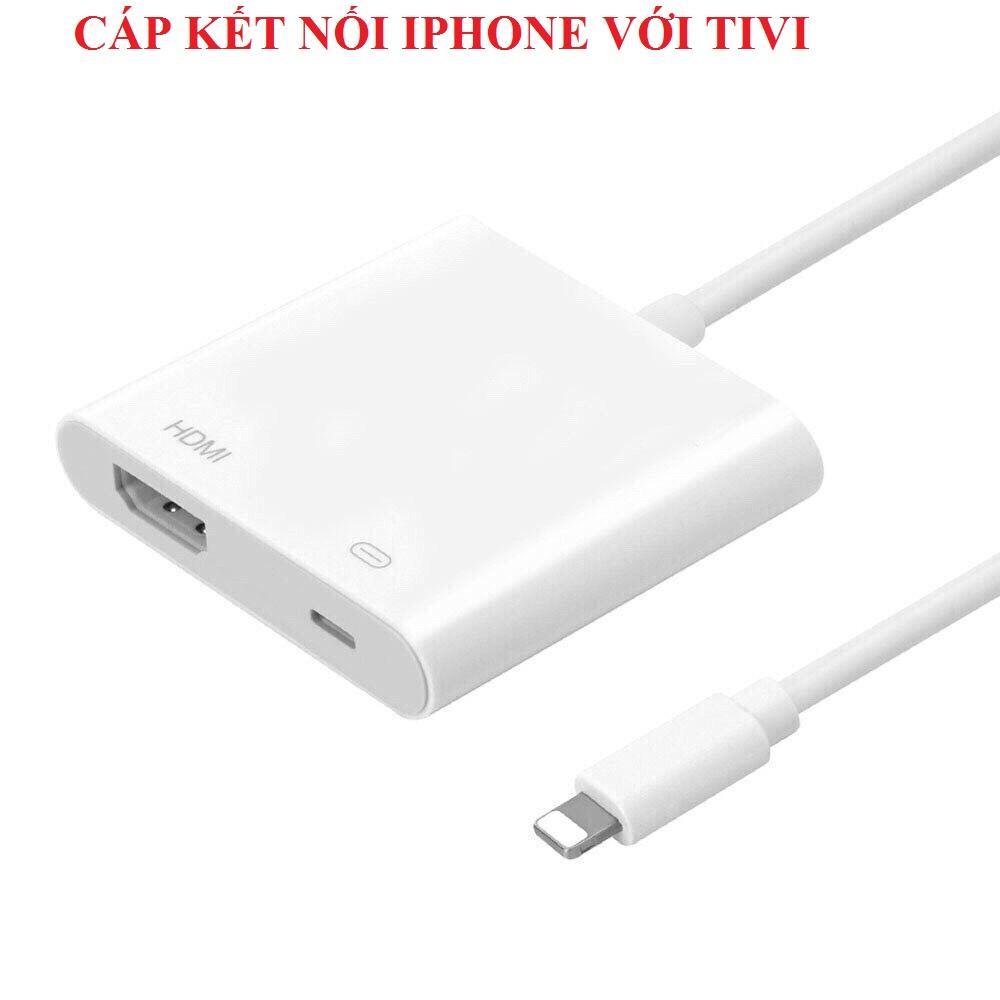 HDMI cho Iphone ipad 5/6/7/8/X Cáp chuyển đổi từ lightning sang HDMI kết nối tivi chất lượng cao FULL HD 1080P dây kết nối điện thoại với tivi cáp hdmi cho tivi dây kết nối tivi với điện thoại