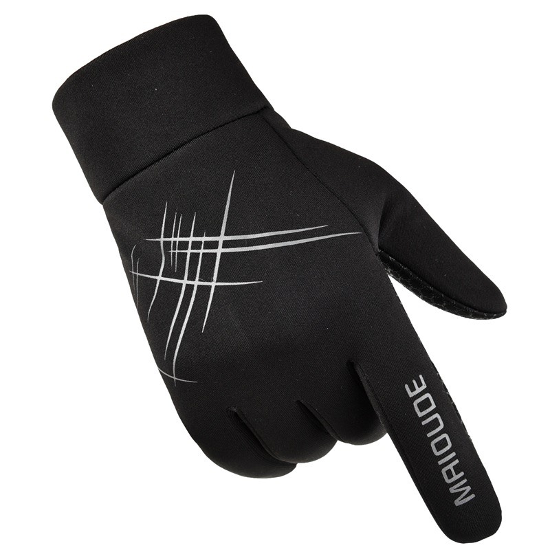 Găng tay nam đi xem máy mùa đông cảm ứng điện thoại lót lông cực ấm thiết kế nam tính GTN69