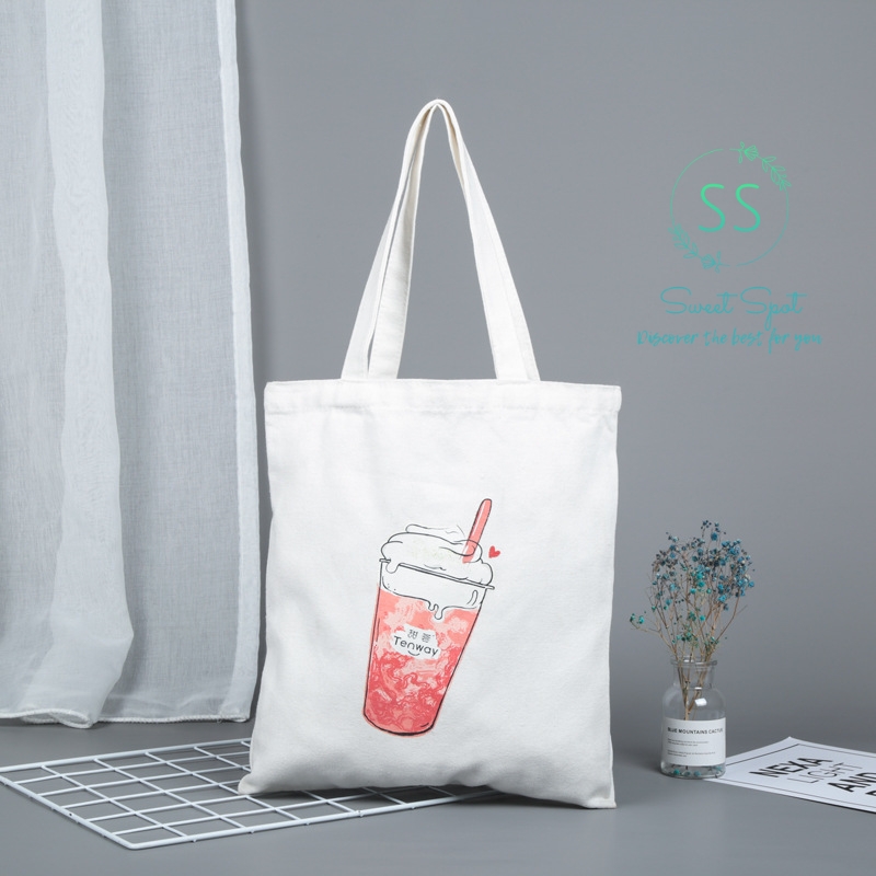 [Sỉ] Túi Tote nữ đi học đi chơi vải canvas cỡ lớn phong cách Hàn Quốc dễ phối đồ hàng dày chất lượng