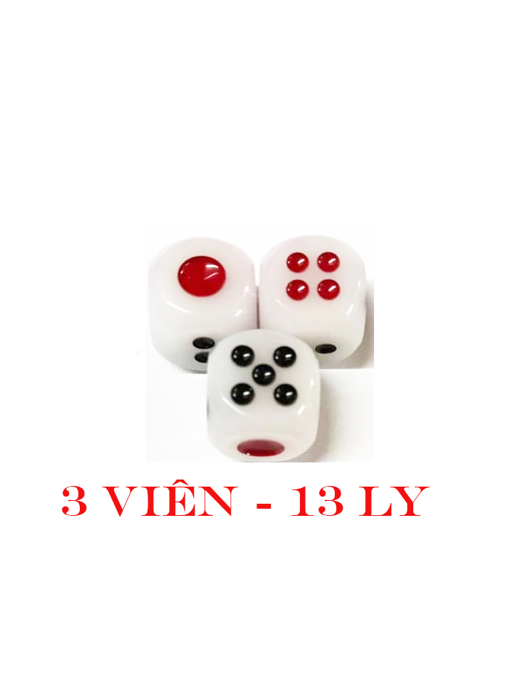 Combo 3 Viên Xí Ngầu 13 Ly - Xí Ngầu Xương Cao Cấp  -  Xí Ngầu Nghệ Hoa