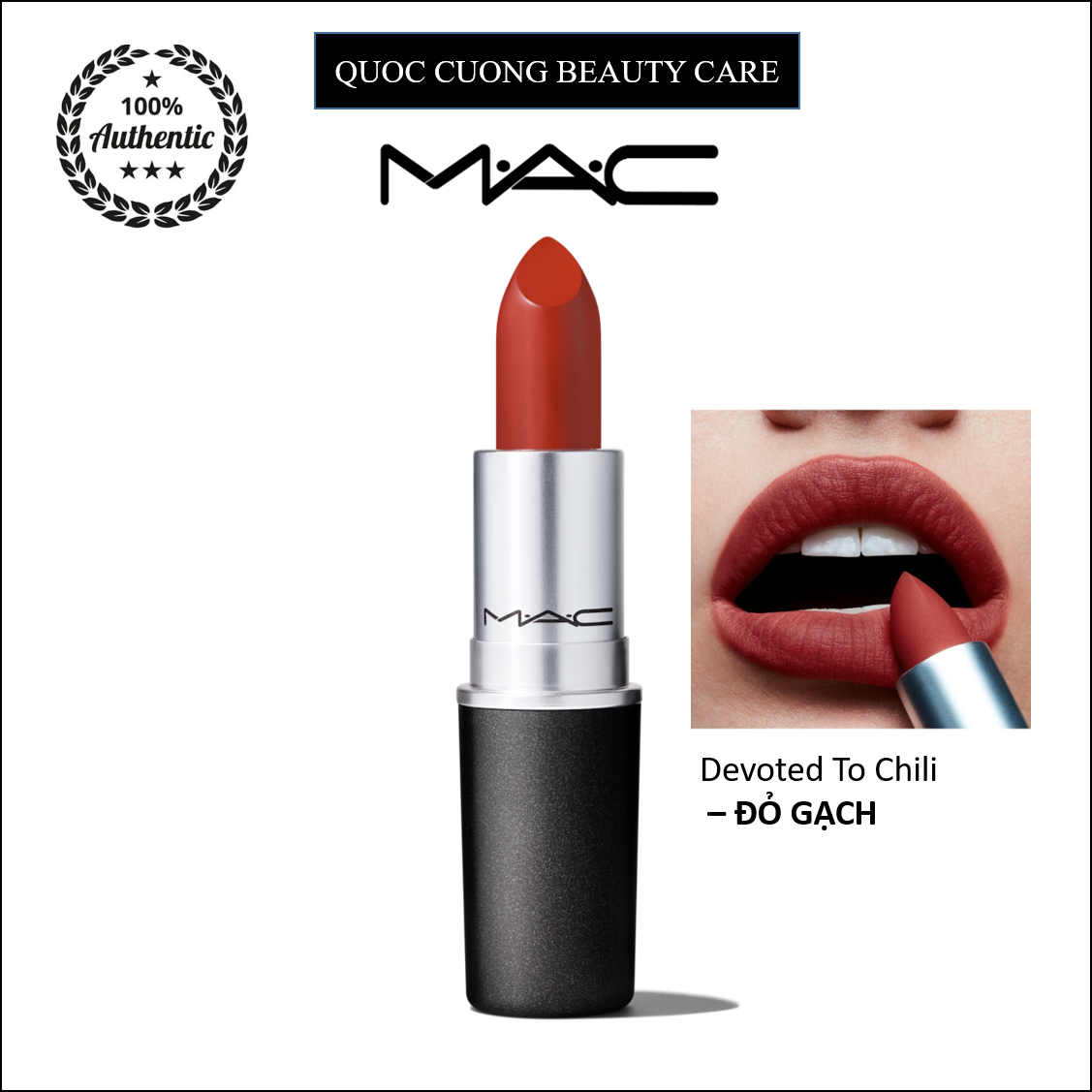 [HCM]MAC Matte Lipstick Màu 316 Devoted To Chili 3g