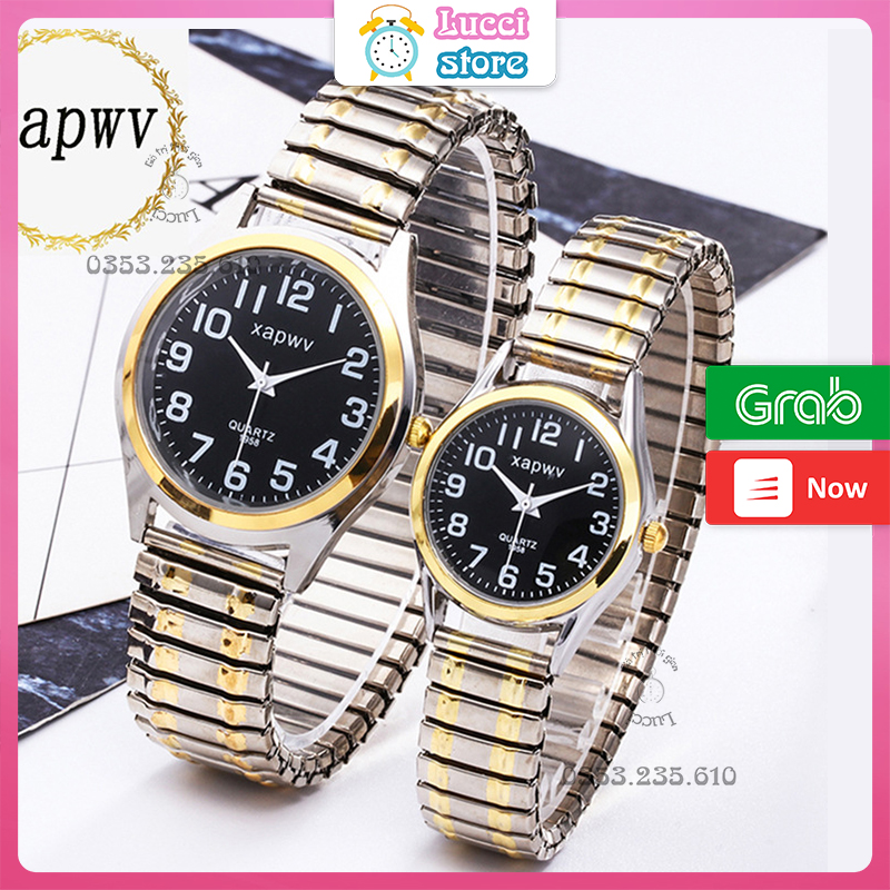 Đồng hồ nữ chính hãng dây thép mạ không gỉ vàng PVD kiểu dáng sang trọng