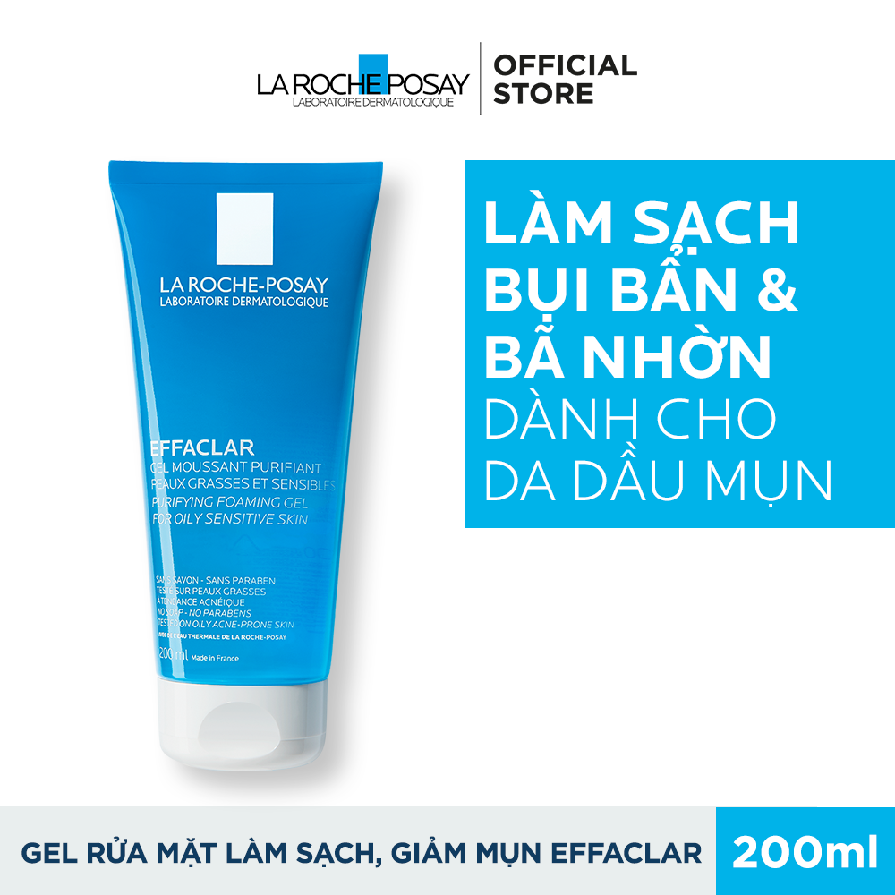Gel Rửa Mặt Tạo Bọt Làm Sạch Dành Cho Da Dầu Nhạy Cảm La Roche-Posay Effaclar Purifying Foaming Gel For Oily Sensitive Skin 200ml 1 61c26b351a8d931f6d4ace0671ce78a0