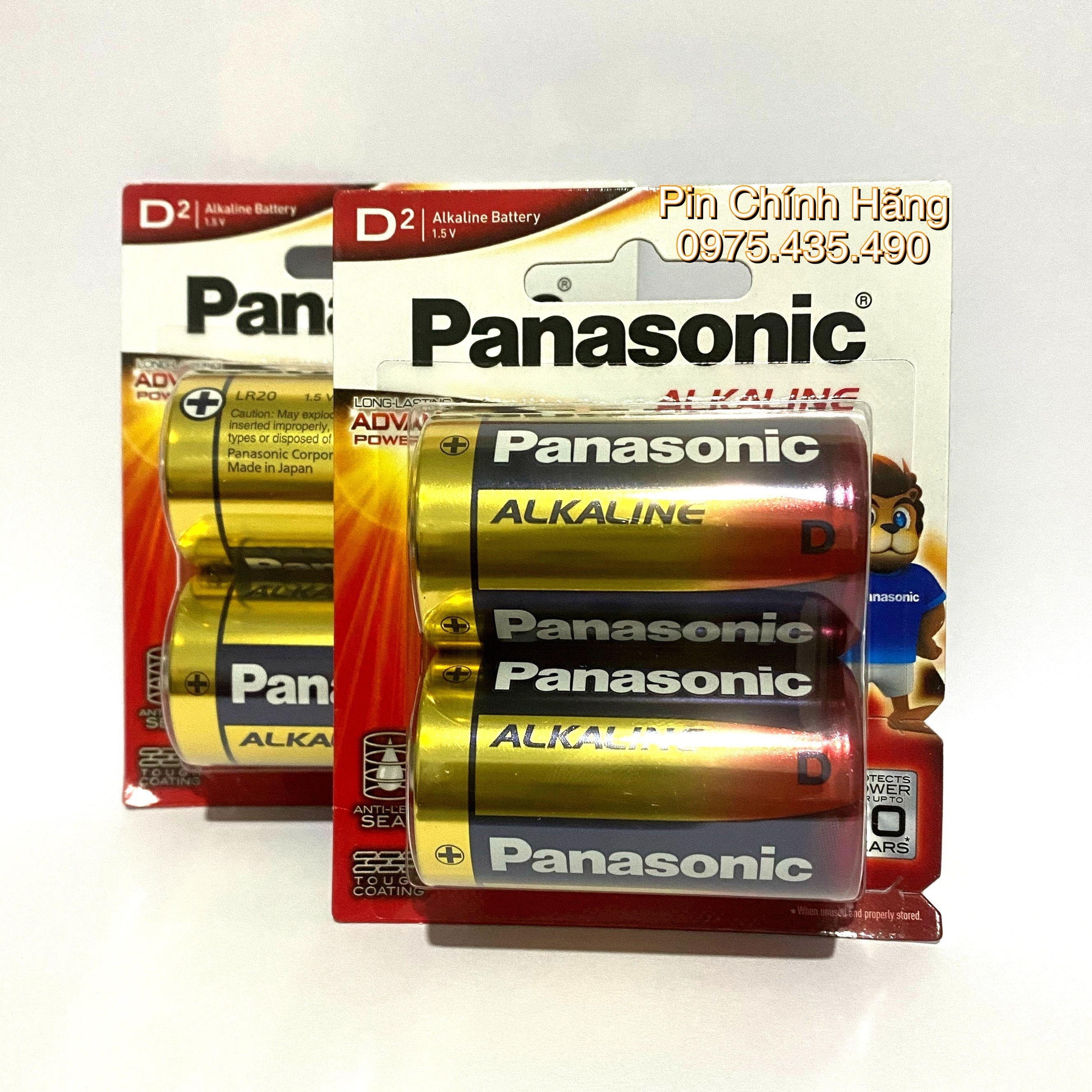 Bộ 4 viên pin đại panasonic alkaline siêu bền dùng cho bếp ga nhật, đồng hồ cây xuất xứ nhật bản