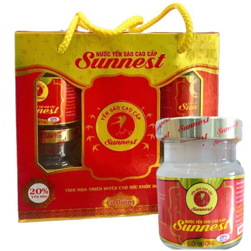 Hộp yến sào Sunnest 20% yến 6 lọ x 70ml