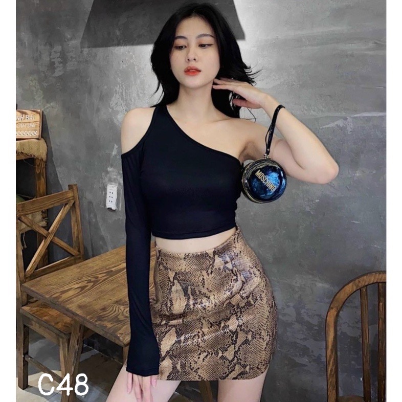 Áo thun nữ lệch vai 1 tay gợi cảm cao cấp c48