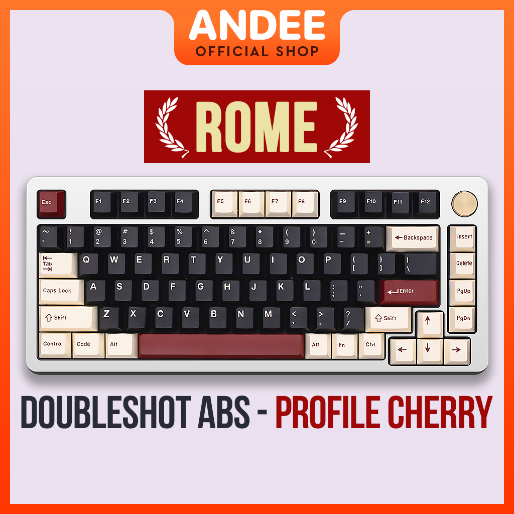 Keycap nút bàn phím Rome Doubleshot ABS màu đẹp 173 nút dành cho bàn phím cơ