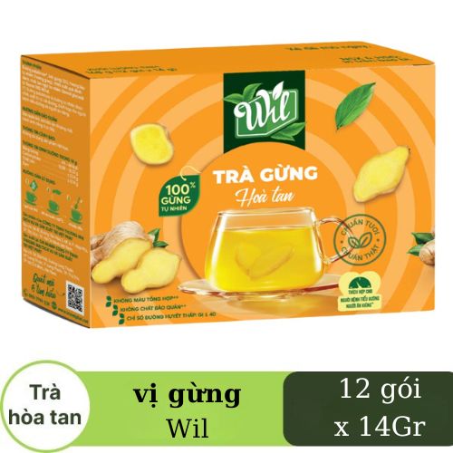TRÀ GỪNG HÒA TAN WIL HỘP 12 GÓI X 14GR - E
