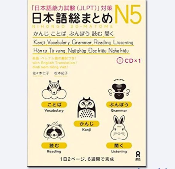 SÁCH - Nihongo Soumatome N5 Kanji Vocabulary Grammar Reading Listening
