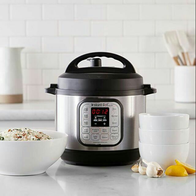 Nồi áp suất điện đa năng instant pot 5.7l duo60, 7 in 1, cài sẵn 14 chương trình nấu tự động hoàn toàn, xách tay mỹ, 7 trong 1