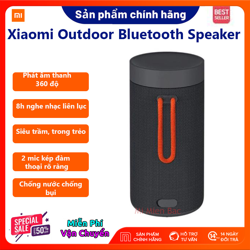 [SIÊU SALES TẾT] Loa Xiaomi Mi Outdoor, Loa bluetooth thông minh XMYX02JY, Loa du lịch, Loa siêu trầm Di Động Không Dây BT5.0 Chống Bụi Chống Nước Giảm Tiếng Ồn Cuộc Gọi Với Mic Kép Type-C Cổng 2600Mah – BH 12 THÁNG – Mi Miền Bắc
