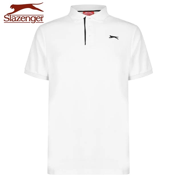 Áo Thun Polo Nam Slazenger Plain (màu White) - Hàng size UK