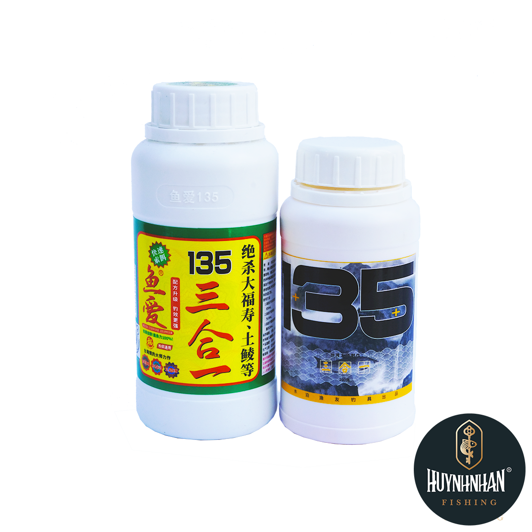 Tinh mùi 135 Chép - Tinh mùi câu cá Chép, Rô Phi, Mè, Trôi,... - Dẫn dụ, kích thích cá ăn - Chai 300ml