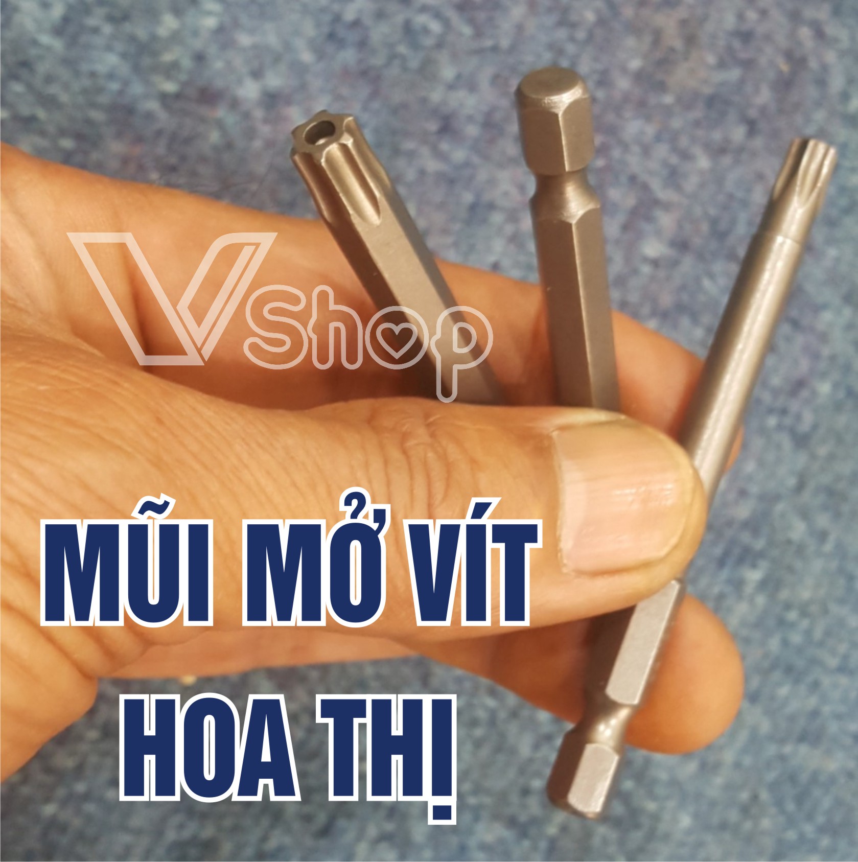 đầu mở ốc vít, dạng hoa thị. có lỗ. 7cm và 10cm