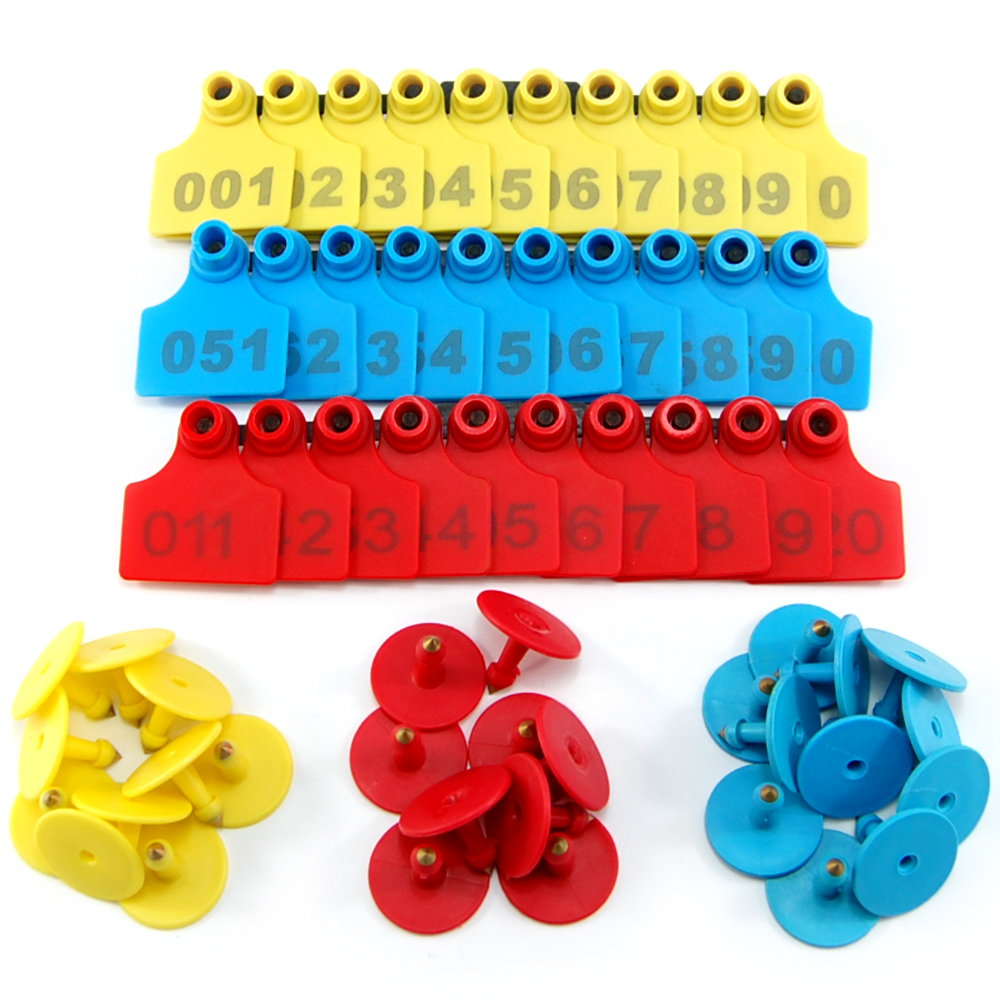 100 chiếc thẻ nhận dạng tai động vật thẻ đeo tai cho lợn dê bò trâu 5x4cm