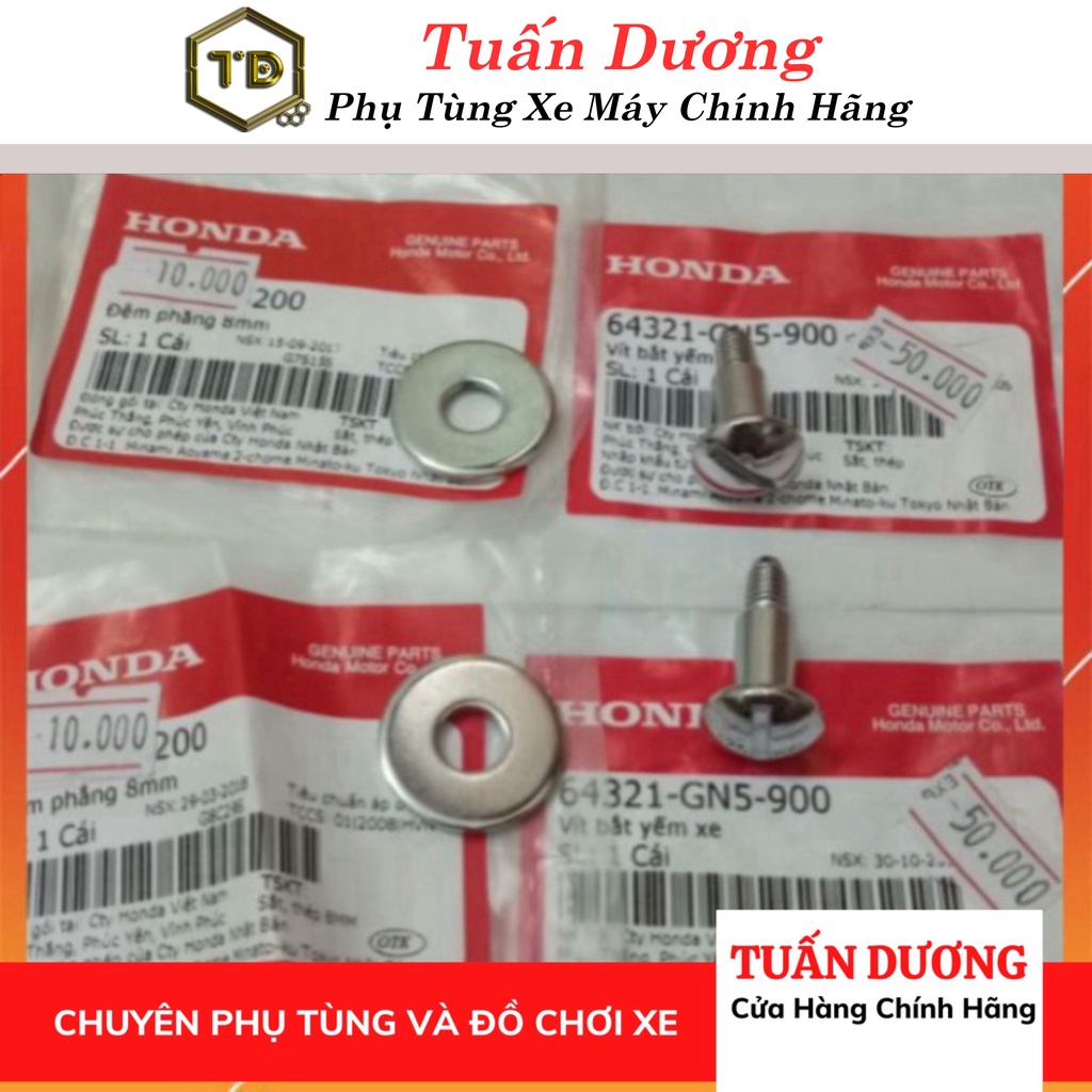 [ CHÍNH HÃNG ] Bộ Ốc Vít Cốp Xe Dream Hàng Made In Japan Xịn 100% - Đầy Đủ 2 Vít và 2 Long Đen chuẩn zin cho Dream