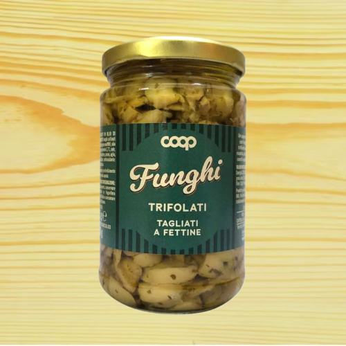 COOP [Lọ XANH FUNGHI 285gr] NẤM MỠ Ý NGÂM DẦU HƯỚNG DƯƠNG Champignon Mushroom In Sunflower Oil