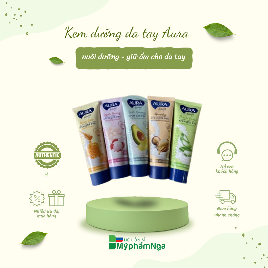 Kem dưỡng da tay Aura - Kem tay Aura dưỡng ẩm, mềm mịn
