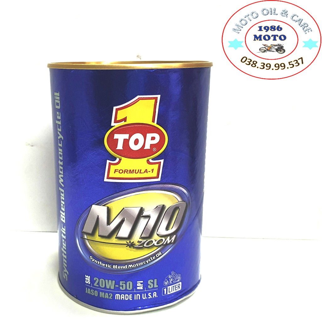 [HCM]Nhớt xe số Top 1 M10 Zoom 20W50 1L (nhớt mới nhất nhập khẩu từ Mỹ của Top 1) tăng cường sức mạnh và tốc độ cao