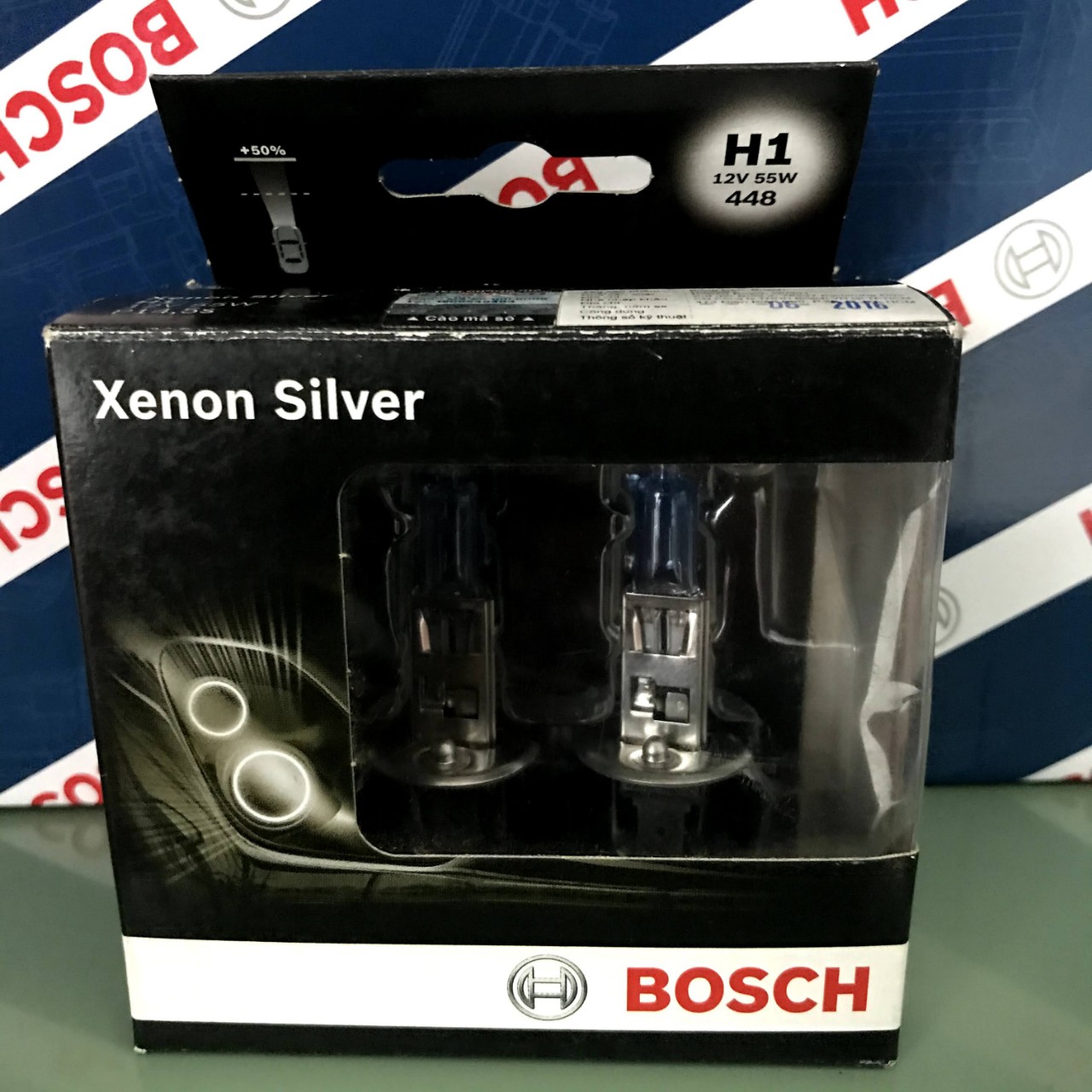Bóng đèn xenon silver bosch h1 12v 55w xenon silver - đèn cốt , đèn pha , đèn sương mù .