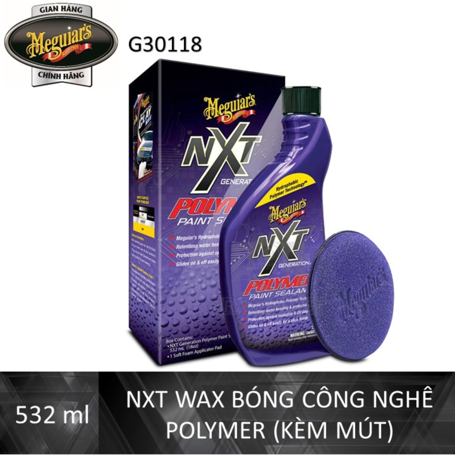 Meguiar's Sản phẩm bóng sơn công nghệ Polymer dòng NXT G30118 - NXT polymer paint sealant, 532 ml