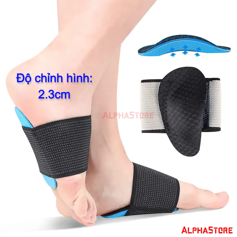 Vớ Bàn Chân Bẹt, Tất Chỉnh Hình Bàn Chân Phẳng Dầy 2.3cm, Chất Liệu EVA - Lót Giày Bàn Chân Bẹt Dạng Tất, Đi Trong Nhà