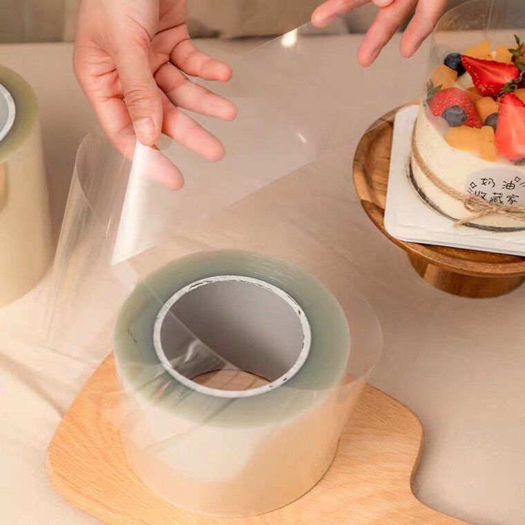[Freeship + Quà Tặng 10k ]Cuộn mica bọc thành bánh mousse cao 8cm