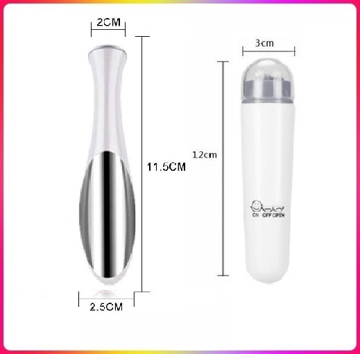 Combo 2 Massage mát mạnh (Tặng Kèm 1 SP Ngẫu Nhiên) - Electric Mini Vibrations Pouch Eye Massage Pen (Bút Massage mini cầm tay, máy mát xa mắt mini)