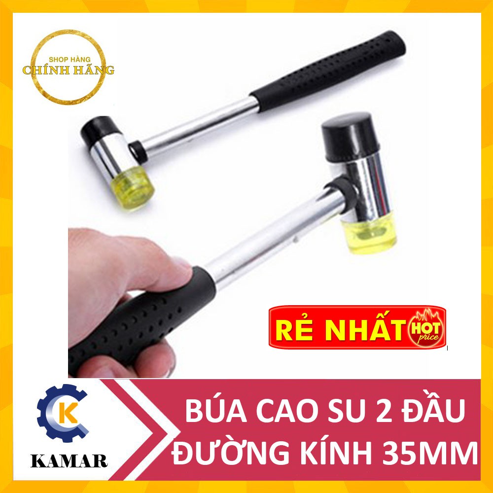 Búa cao su 2 đầu đường kính 35mm